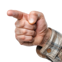 Hand Gesturing Direction Showing Pointer Finger Sign Isolated on White Background png