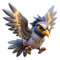 beautiful modern A majestic Thunderbird, with feathers of lightning and eyes of fire, soaring through a stormy sky. Art style Native American Art high resolution png
