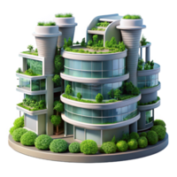 dramatic rustic A futuristic apartment complex with vertical gardens, lush greenery and sleek glass, soft, diffused natural light, rendered in a utopian style detailed png