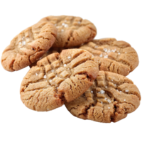 Soft and Chewy Peanut Butter Cookies with Sugar Crystals on Top for Delicious Enjoyment png
