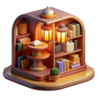 magnificent classic A cozy bookstore filled with towering shelves, warm lamplight and scattered books, inviting, intimate lighting, rendered in a vintage style authentic png