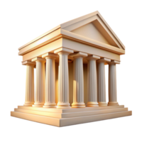 extraordinary minimalist A Greek temple with towering columns and intricate friezes, bright, midday sunlight, classical style premium png
