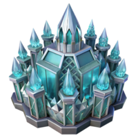 beautiful modern A crystal palace with shimmering facets and intricate carvings, ethereal, otherworldly lighting, fantasy art style exclusive png