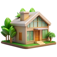 elegant contemporary A Sustainable, eco-friendly house built with natural materials, soft, diffused daylight, green architecture style authentic png