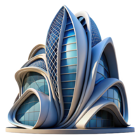 magnificent rustic A Parametrically designed building with flowing curves and intricate patterns, vibrant, dynamic lighting, futuristic style original png