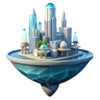 dramatic modern A Floating modular city designed to adapt to rising sea levels, dynamic, futuristic lighting, speculative architecture style detailed png