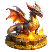 beautiful abstract A fierce dragon with iridescent scales and fiery breath, perched atop a hoard of gold, illuminated by the warm glow of the treasure. Art style epic fantasy art high resolution png