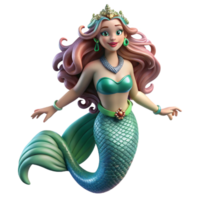 wonderful abstract A beautiful siren with shimmering scales and flowing seaweed hair, luring sailors with an enchanting melody. Pre-Raphaelite style with rich, jewel-toned colors premium png