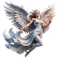 serene minimalist A graceful harpy with eagle wings and the face of a beautiful woman, soaring through a stormy sky. Baroque style with dynamic, swirling composition professional png