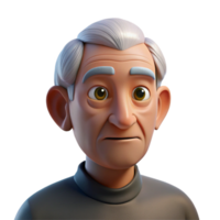 impressive classic Close-up portrait of an elderly man with deep wrinkles and a thoughtful expression, illuminated by a single, overhead spotlight, hyperrealistic style genuine png