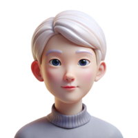 elegant minimalist Portrait of a person with albinism, emphasizing the delicate features and pale skin, lit by a soft, cool light, photographic style high quality png