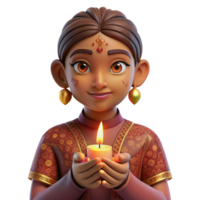 elegant vintage Portrait of a person with elaborate henna tattoos on their hands and face, lit by soft, warm candlelight, traditional Indian style premium png
