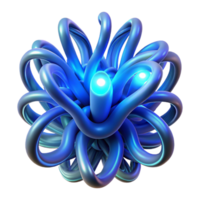 impressive modern Intertwined, bioluminescent tendrils forming intricate patterns, with a deep, oceanic blue light emanating from within. Rendered in a surreal, bio-organic style high resolution png