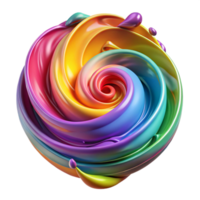 extraordinary creative A swirling vortex of colorful liquid paint, blending and mixing in a chaotic dance. Abstract expressionist style, dynamic, swirling lighting professional png