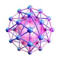 magnificent minimalist A web of interconnected, glowing lines, forming a complex DNA strand pattern, in shades of pink and blue. Scientific, bio-organic style, vibrant, glowing lighting high quality png