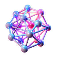 elegant abstract A web of interconnected, glowing lines, forming a complex DNA strand pattern, in shades of pink and blue. Scientific, bio-organic style, vibrant, glowing lighting high resolution png