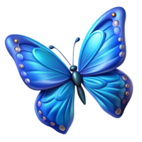 extraordinary modern A single, vibrant blue butterfly with intricate wing patterns, soft diffused light, fantasy art style high quality png