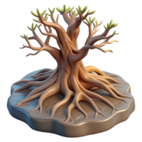 extraordinary traditional A gnarled tree root system exposed on a riverbank, soft diffused light, photorealistic style genuine png