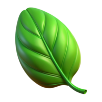 impressive minimalist A single, vibrant green leaf with visible veins, backlit by soft sunlight, botanical illustration style professional png