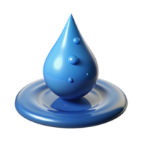 beautiful classic A single rain drop splashing into a puddle, dynamic lighting, high-speed photography style premium png
