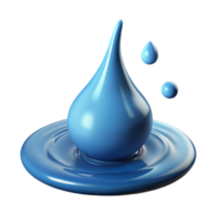 wonderful creative A single rain drop splashing into a puddle, dynamic lighting, high-speed photography style premium png