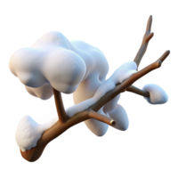 impressive modern A branch covered in snow, soft winter light, photorealistic style genuine png