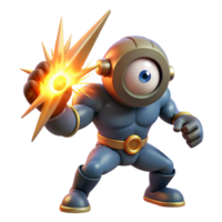 impressive minimalist A powerful cyclops forging a lightning bolt, sparks flying, dramatic backlighting, Frank Frazetta style genuine png