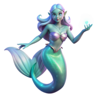 stunning abstract A graceful siren, luring sailors with her enchanting song, her scales shimmering with opalescent colors, lit by bioluminescent algae, in a fantasy art style original png