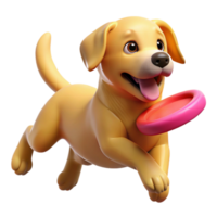 magnificent rustic A playful golden retriever puppy catching a frisbee in mid-air, vibrant colors, action photography style detailed png