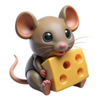 extraordinary modern A tiny mouse nibbling on a piece of cheese, close-up macro shot, warm indoor lighting premium png