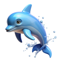 wonderful vintage A playful dolphin leaping out of the ocean, sparkling water droplets, dynamic and energetic 4K png
