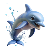 wonderful vintage A playful dolphin leaping out of the ocean, sparkling water droplets, dynamic and energetic authentic png