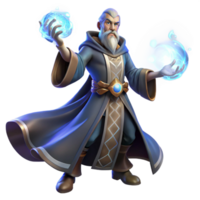 elegant traditional A lone wizard casting a powerful spell, with glowing runes swirling around his hands, illuminated by the magical energy, in a dynamic, fantasy art style genuine png