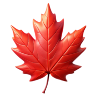 dramatic abstract A single, perfect red maple leaf, backlit by the setting sun, detailed veins and delicate edges visible, hyperrealistic style authentic png