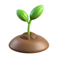 vibrant rustic A sprouting seedling pushing through the soil, delicate green leaves, soft earth tones, macro photography original png