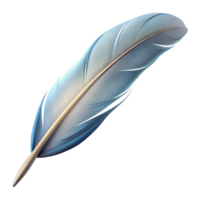 elegant traditional A single feather floating in the air, delicate barbs and filaments, soft light, realistic rendering exclusive png