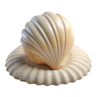 magnificent vintage A single seashell on white sand, intricate details, soft light, beach setting, photographic style authentic png