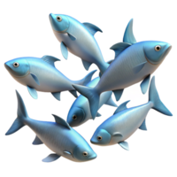 beautiful classic A school of fish swimming in unison, dynamic movement, underwater scene, realistic rendering detailed png