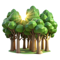 impressive rustic A group of trees in a forest, sunlight filtering through leaves, dappled light, realistic style high resolution png