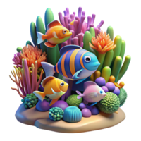 impressive abstract A vibrant coral reef teeming with colorful fish, illuminated by dappled sunlight, underwater photography style authentic png