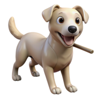 stunning modern A playful dog fetching a stick, park setting, bright daylight, photography style premium png