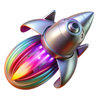 serene vintage A sleek, silver spaceship, with glowing crimson engine trails, warping through a vibrant, swirling vortex of colors. Psychedelic style, dynamic lighting high resolution png