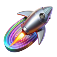 serene modern A sleek, silver spaceship, with glowing crimson engine trails, warping through a vibrant, swirling vortex of colors. Psychedelic style, dynamic lighting genuine png