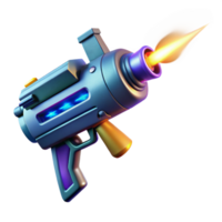 dramatic artistic A futuristic weapon, firing a beam of energy. Sci-fi action style, dynamic lighting authentic png