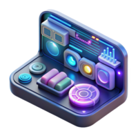 extraordinary rustic A close-up of a futuristic interface, displaying complex data visualizations. Cyberpunk style, neon lighting 4K png