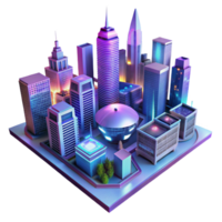 extraordinary abstract A futuristic cityscape at night, illuminated by holographic advertisements and flying vehicles. Synthwave style, vibrant lighting high resolution png