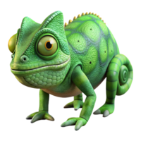beautiful rustic A chameleon camouflaged against a leafy green background, its skin displaying intricate patterns, in a detailed, realistic style high resolution png