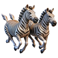 serene artistic A herd of zebras galloping across the African savanna, their stripes creating a dazzling pattern, in a dynamic, realistic style detailed png