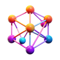 dramatic minimalist A network of interconnected nodes pulsating with data, vibrant gradient colors, data visualization style 4K png