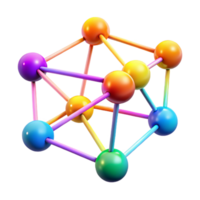 magnificent classic A network of interconnected nodes pulsating with data, vibrant gradient colors, data visualization style high resolution png
